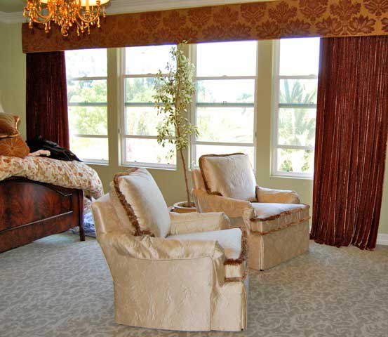 Top treatment valance with drapery