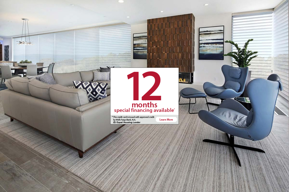 Wells Fargo Financing for custom window shades from Fashion Interiors